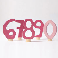 Grimm's Pink Decorative Numbers 6-9 & 0 | | Grimm's Spiel and Holz | Little Acorn to Mighty Oaks