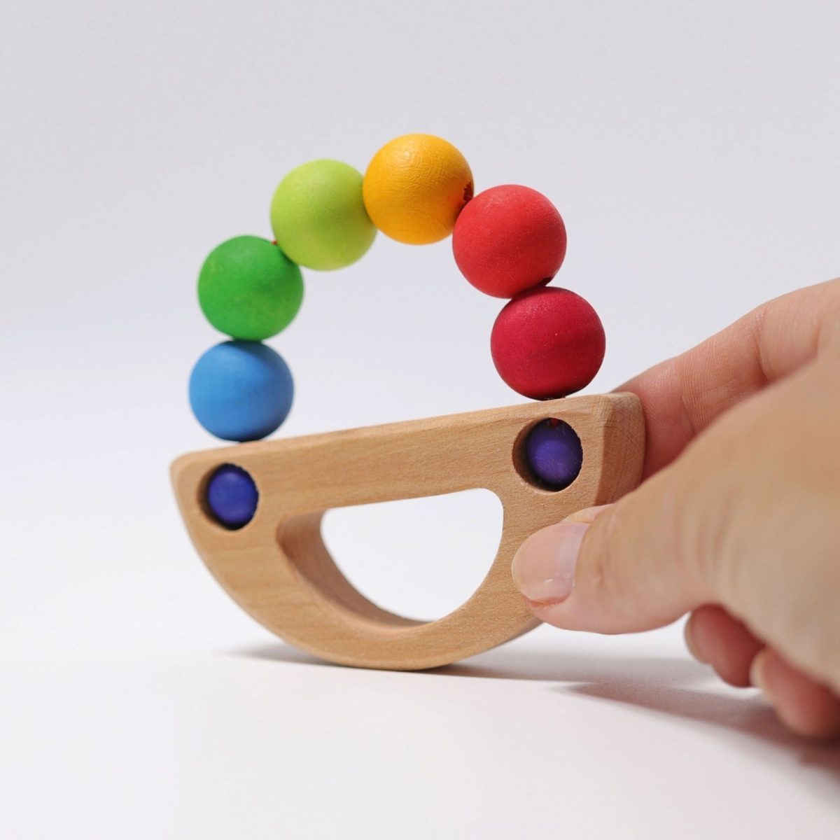 Grimm's Rainbow Boat Grasping Toy | | Grimm's Spiel and Holz | Little Acorn to Mighty Oaks