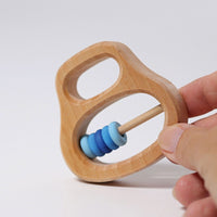Grimm's Klipp Klapp Blue Rattle | | Grimm's Spiel and Holz | Little Acorn to Mighty Oaks