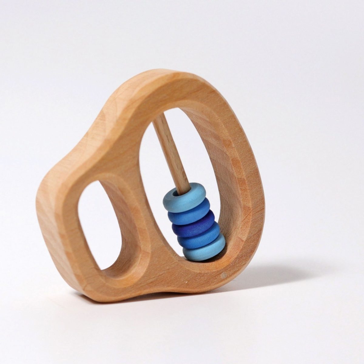 Grimm's Klipp Klapp Blue Rattle | | Grimm's Spiel and Holz | Little Acorn to Mighty Oaks