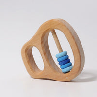 Grimm's Klipp Klapp Blue Rattle | | Grimm's Spiel and Holz | Little Acorn to Mighty Oaks