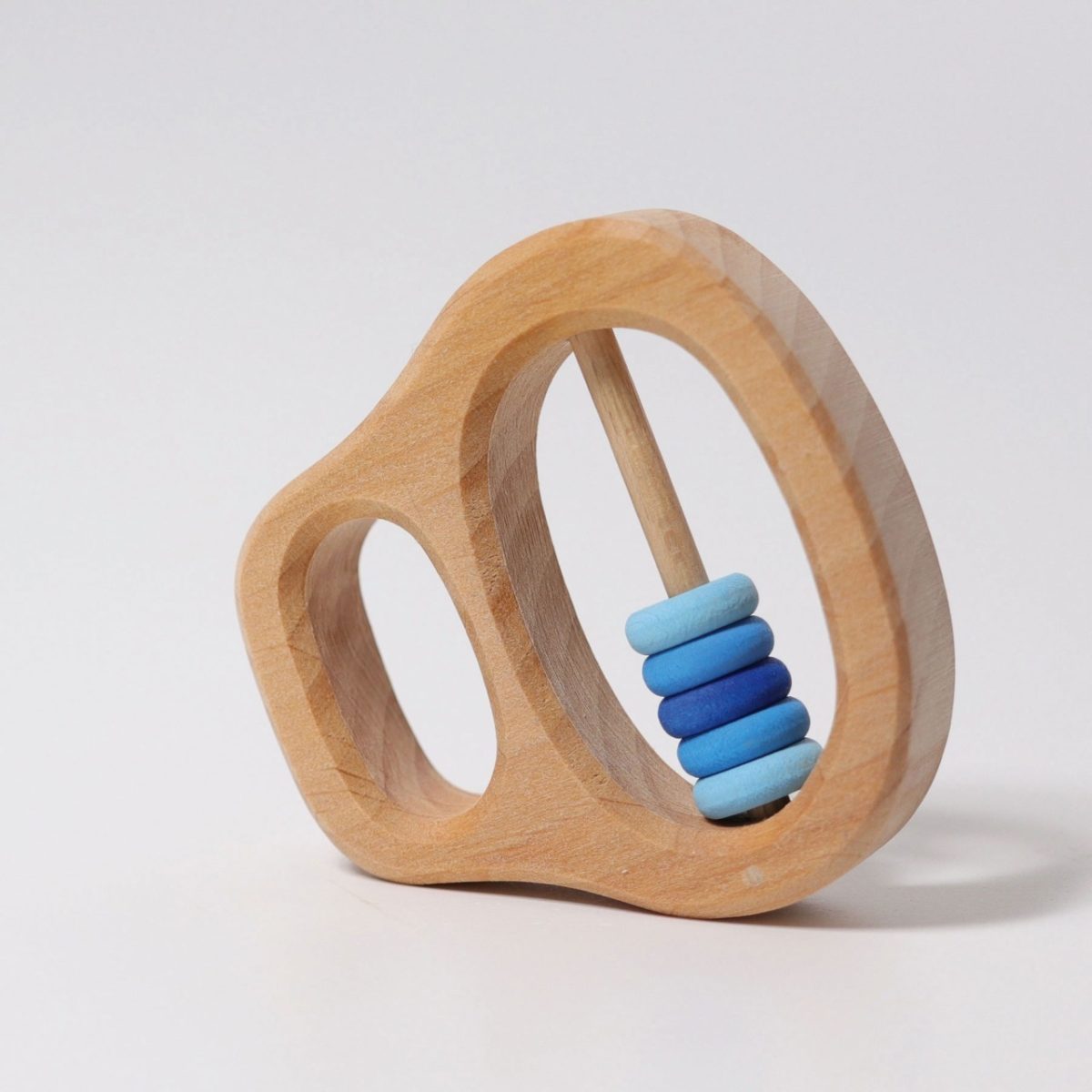 Grimm's Klipp Klapp Blue Rattle | | Grimm's Spiel and Holz | Little Acorn to Mighty Oaks