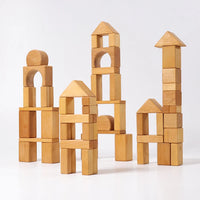 Grimm’s Natural Geo-Blocks – 60-Piece Wooden Building Set | | Grimm's Spiel and Holz | Little Acorn to Mighty Oaks