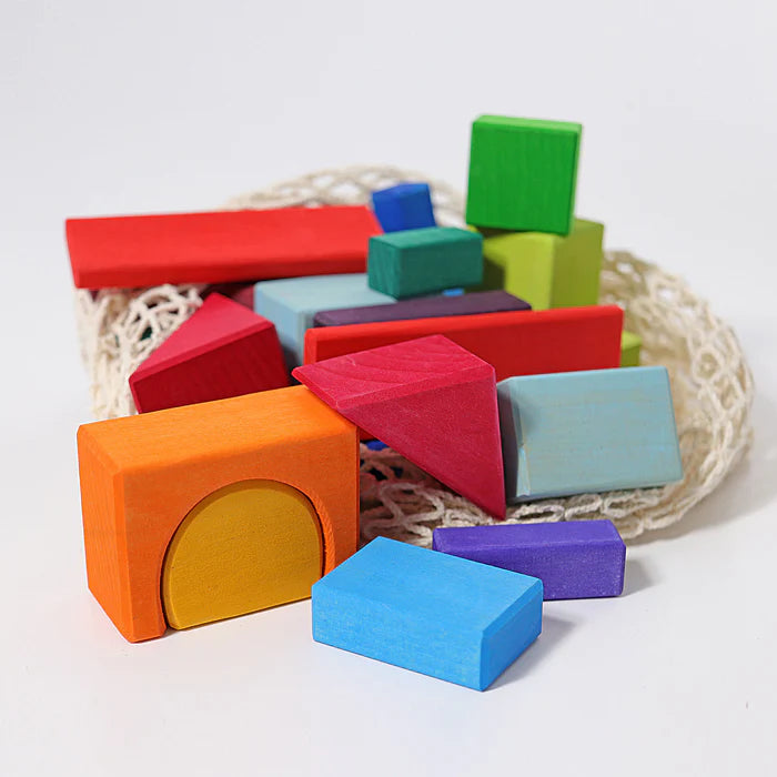 Grimm's 30 Coloured Geo Blocks | | Grimm's Spiel and Holz | Little Acorn to Mighty Oaks