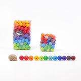 Grimm's 20mm Wooden Rainbow Beads - 60 pack | | Grimm's Spiel and Holz | Little Acorn to Mighty Oaks