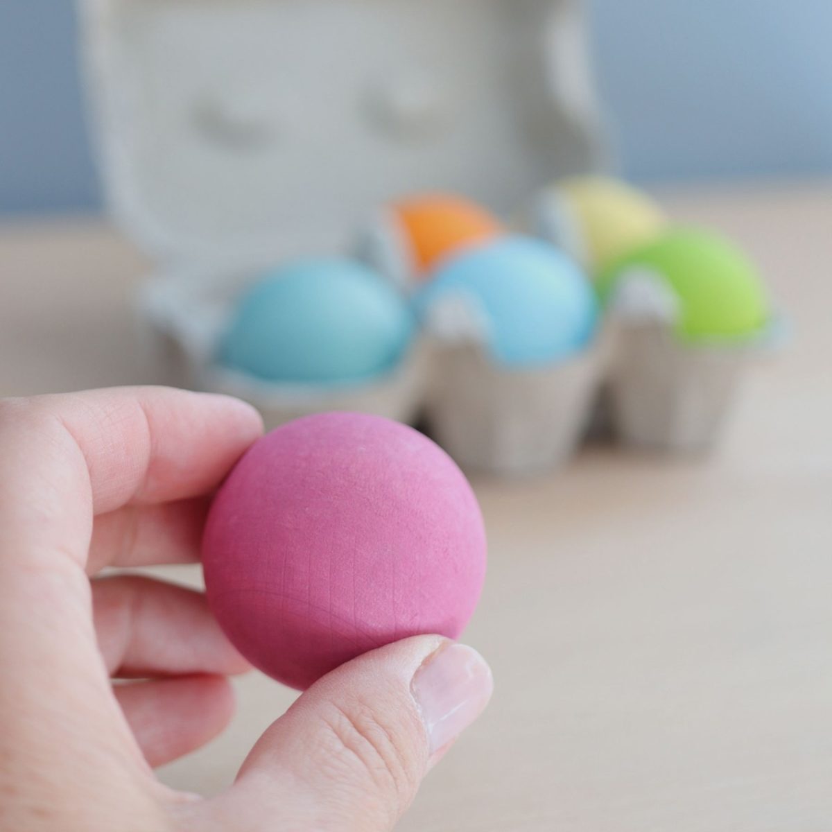 Grimm's Set of Wooden Balls - Pastel | | Grimm's Spiel and Holz | Little Acorn to Mighty Oaks