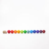 Grimm's 30mm Wooden Rainbow Beads - 36 pack | | Grimm's Spiel and Holz | Little Acorn to Mighty Oaks