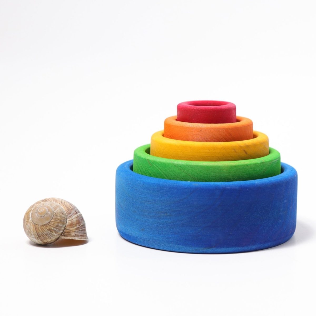 Grimm's Rainbow Nesting Bowls - Rainbow Blue | | Grimm's Spiel and Holz | Little Acorn to Mighty Oaks