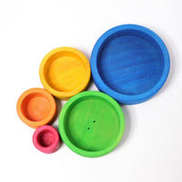 Grimm's Rainbow Nesting Bowls - Rainbow Blue | | Grimm's Spiel and Holz | Little Acorn to Mighty Oaks