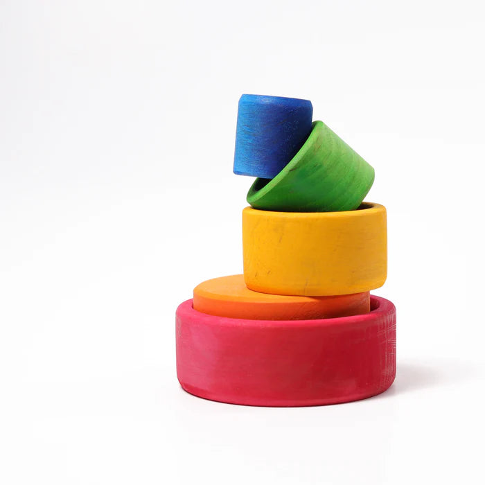 Grimm's Rainbow Nesting Bowls - Rainbow Red | | Grimm's Spiel and Holz | Little Acorn to Mighty Oaks