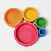 Grimm's Rainbow Nesting Bowls - Rainbow Red | | Grimm's Spiel and Holz | Little Acorn to Mighty Oaks