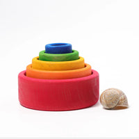 Grimm's Rainbow Nesting Bowls - Rainbow Red | | Grimm's Spiel and Holz | Little Acorn to Mighty Oaks