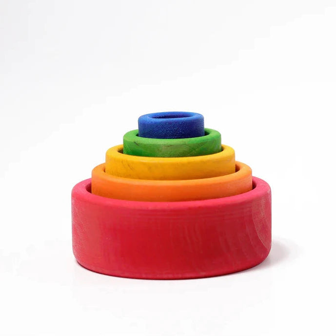 Grimm's Rainbow Nesting Bowls - Rainbow Red | | Grimm's Spiel and Holz | Little Acorn to Mighty Oaks