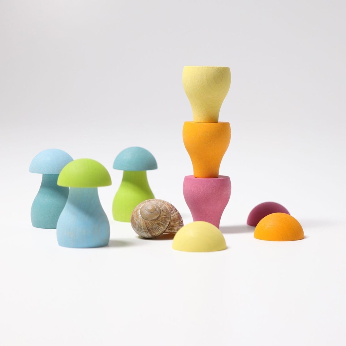 Grimm's Mushrooms Matching Game - Pastel | | Grimm's Spiel and Holz | Little Acorn to Mighty Oaks