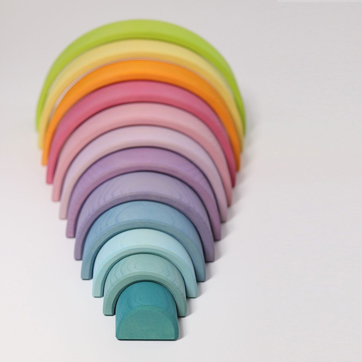 Grimm's 12 piece Rainbow - Pastel | | Grimm's Spiel and Holz | Little Acorn to Mighty Oaks