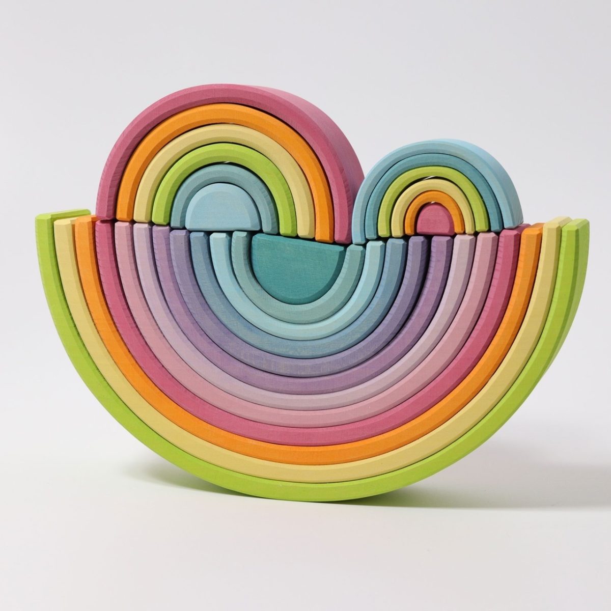 Grimm's 12 piece Rainbow - Pastel | | Grimm's Spiel and Holz | Little Acorn to Mighty Oaks