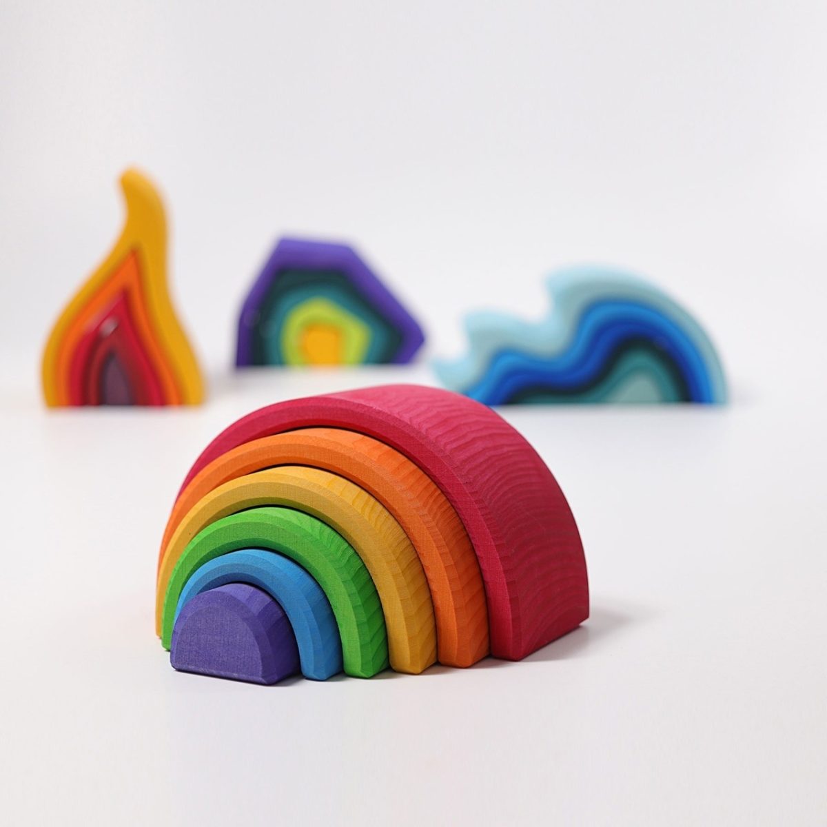 Grimm's Stacking Rainbow - 6 Piece | | Grimm's Spiel and Holz | Little Acorn to Mighty Oaks