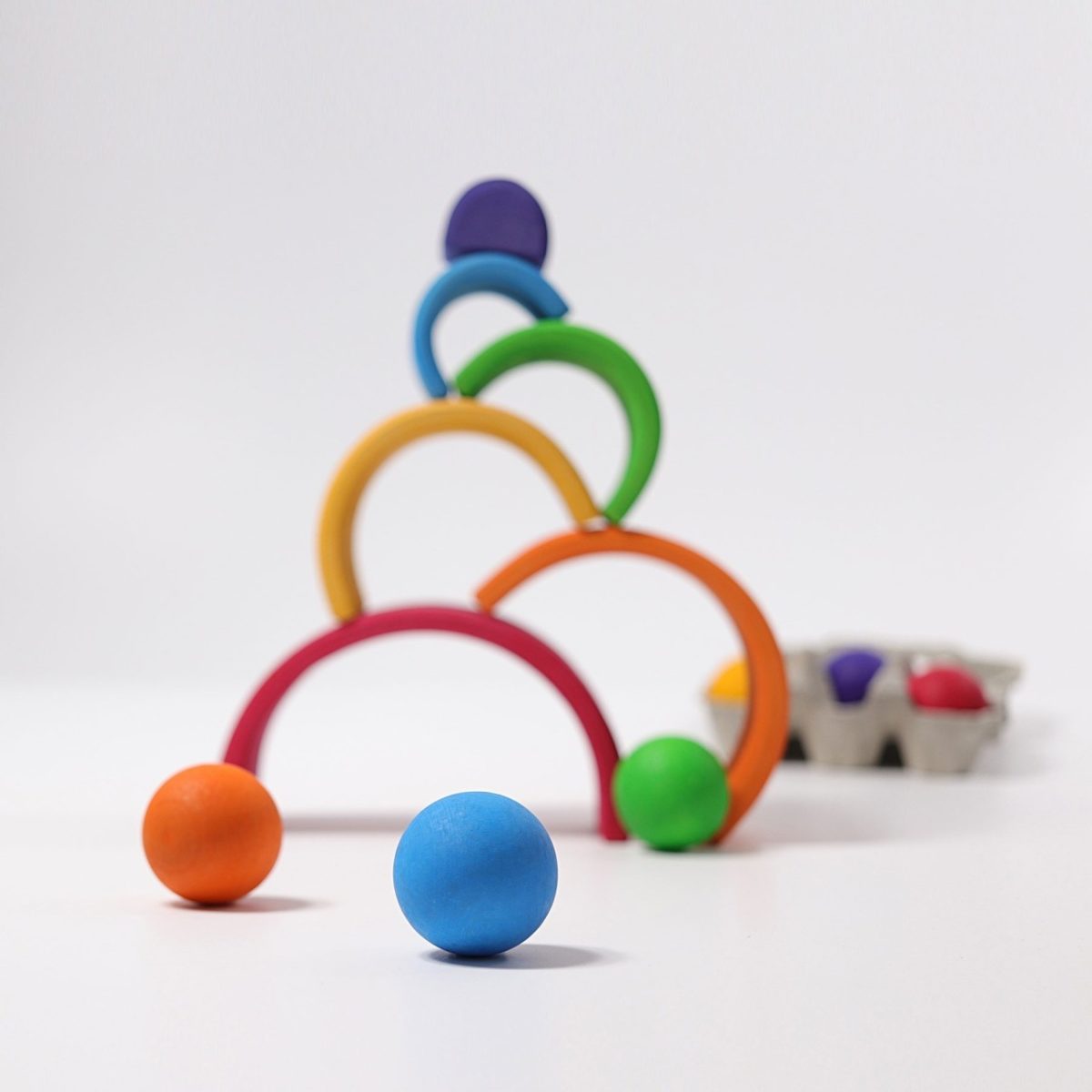 Grimm's Stacking Rainbow - 6 Piece | | Grimm's Spiel and Holz | Little Acorn to Mighty Oaks