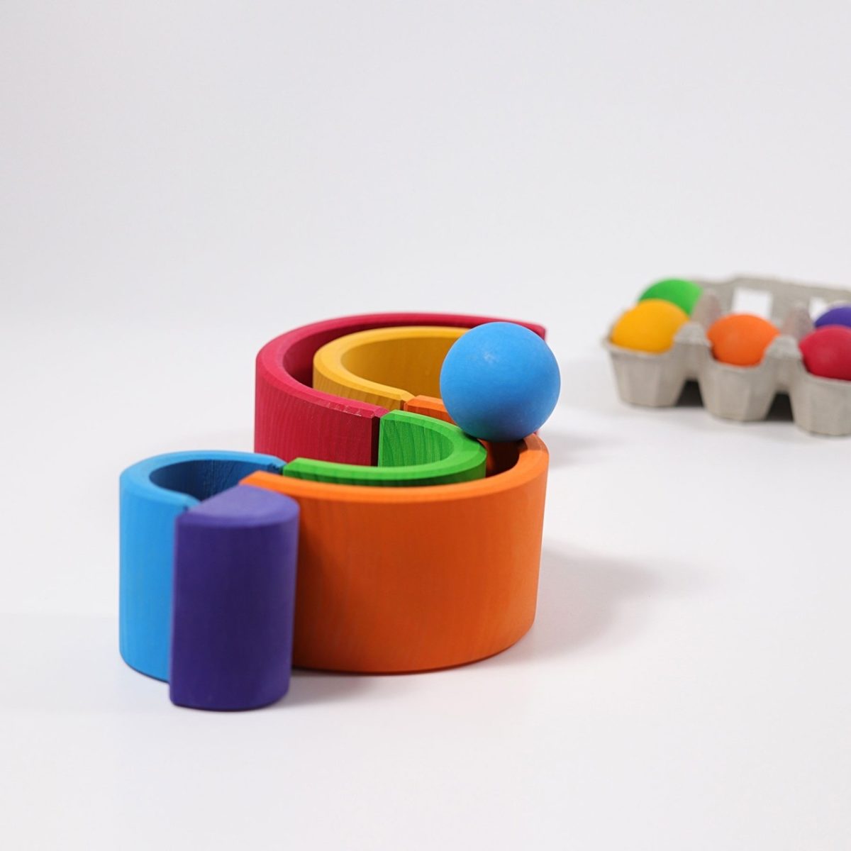 Grimm's Stacking Rainbow - 6 Piece | | Grimm's Spiel and Holz | Little Acorn to Mighty Oaks