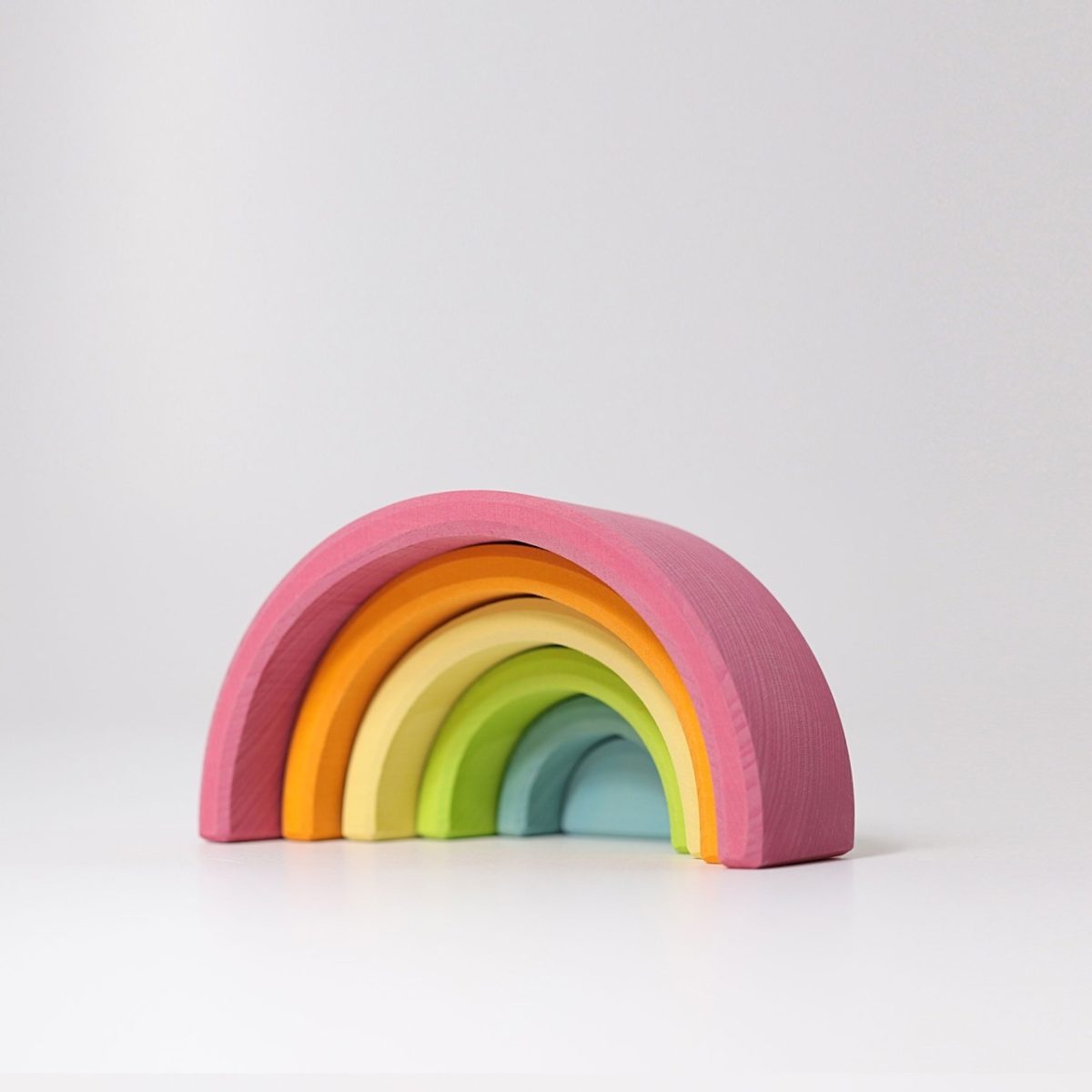 Grimm's Stacking Rainbow Pastel - 6 Piece | | Grimm's Spiel and Holz | Little Acorn to Mighty Oaks