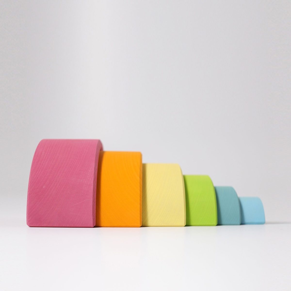 Grimm's Stacking Rainbow Pastel - 6 Piece | | Grimm's Spiel and Holz | Little Acorn to Mighty Oaks