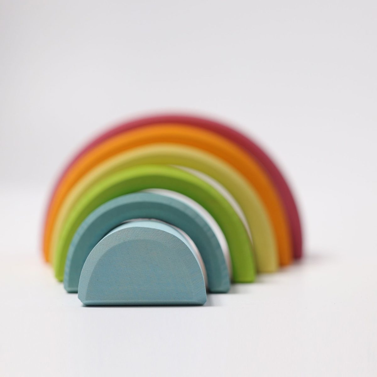 Grimm's Stacking Rainbow Pastel - 6 Piece | | Grimm's Spiel and Holz | Little Acorn to Mighty Oaks