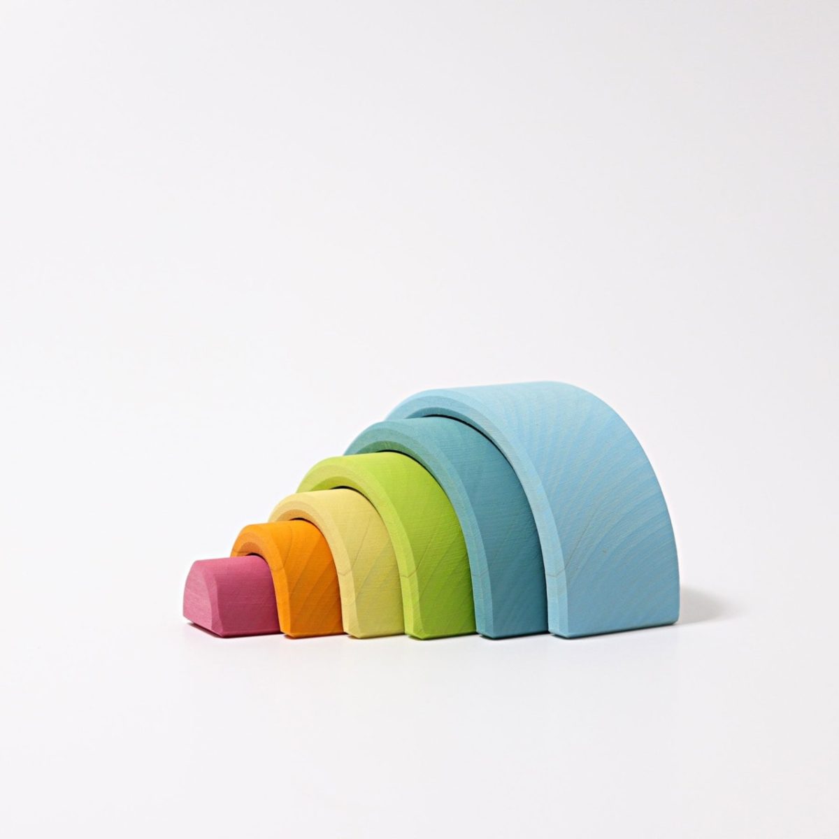 Grimm's Small Pastel Rainbow Stacker | | Grimm's Spiel and Holz | Little Acorn to Mighty Oaks