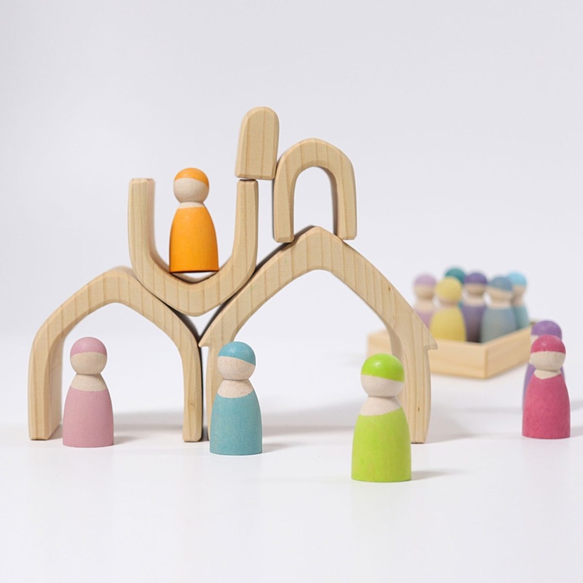 Grimm's Natural House Stacker | | Grimm's Spiel and Holz | Little Acorn to Mighty Oaks