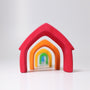 Grimm's Rainbow House Stacker | | Grimm's Spiel and Holz | Little Acorn to Mighty Oaks