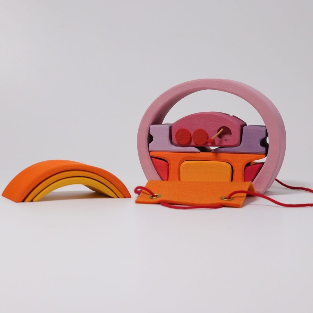 Grimm's Mobile Home - Pink/Orange | | Grimm's Spiel and Holz | Little Acorn to Mighty Oaks