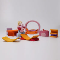 Grimm's Mobile Home - Pink/Orange | | Grimm's Spiel and Holz | Little Acorn to Mighty Oaks