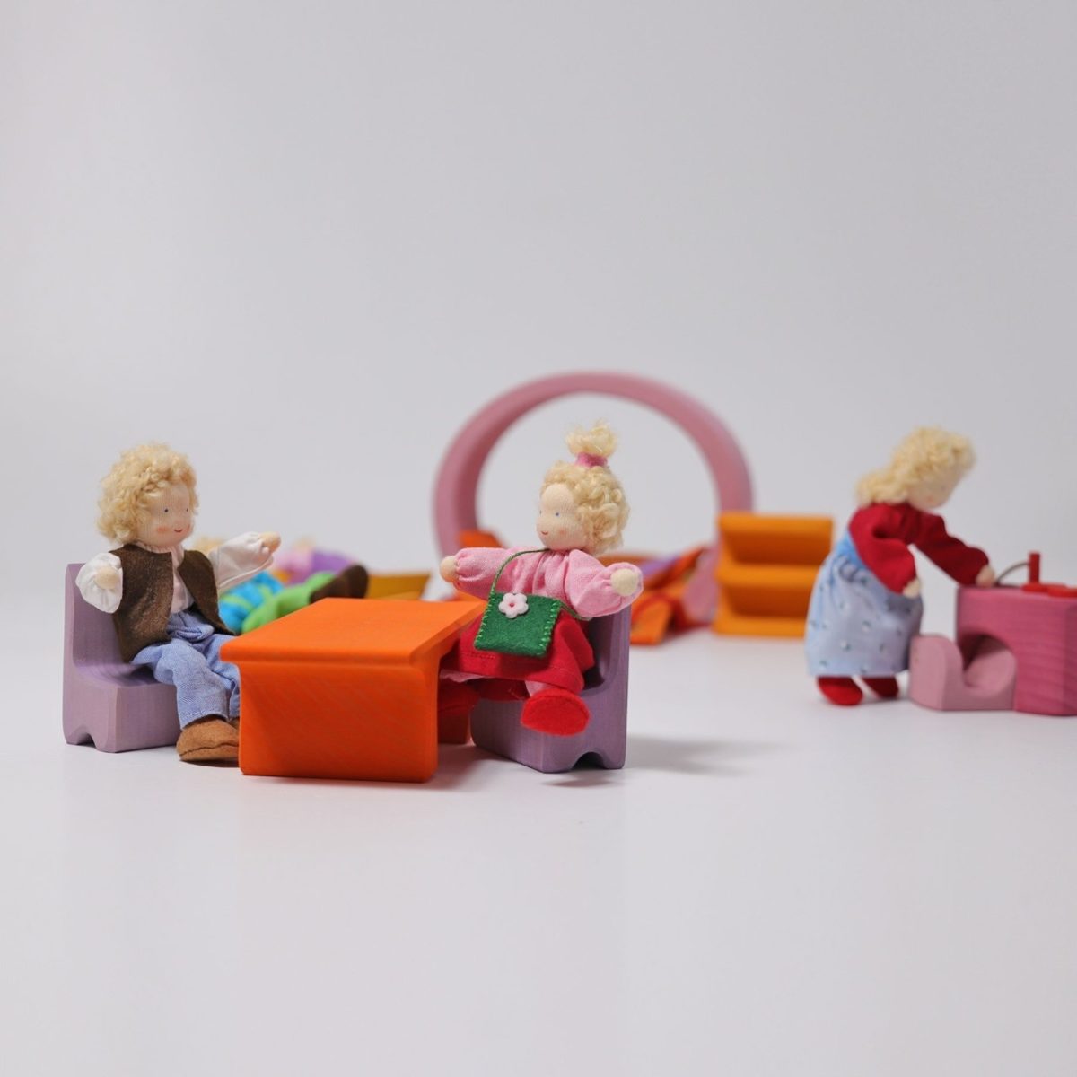 Grimm's Mobile Home - Pink/Orange | | Grimm's Spiel and Holz | Little Acorn to Mighty Oaks