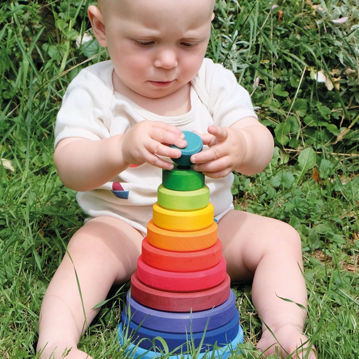 Grimm's Rainbow Conical Tower | | Grimm's Spiel and Holz | Little Acorn to Mighty Oaks