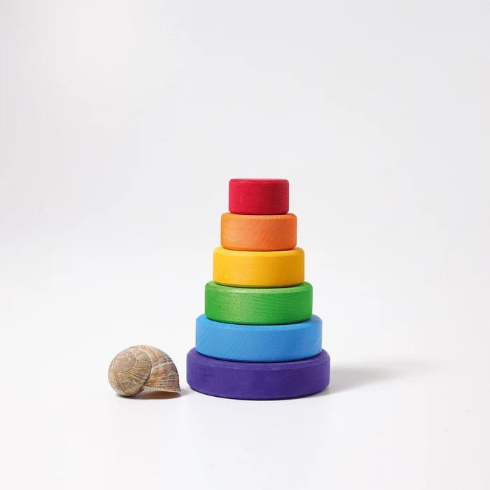 Grimm's Samll Rainbow Conical Tower | | Grimm's Spiel and Holz | Little Acorn to Mighty Oaks