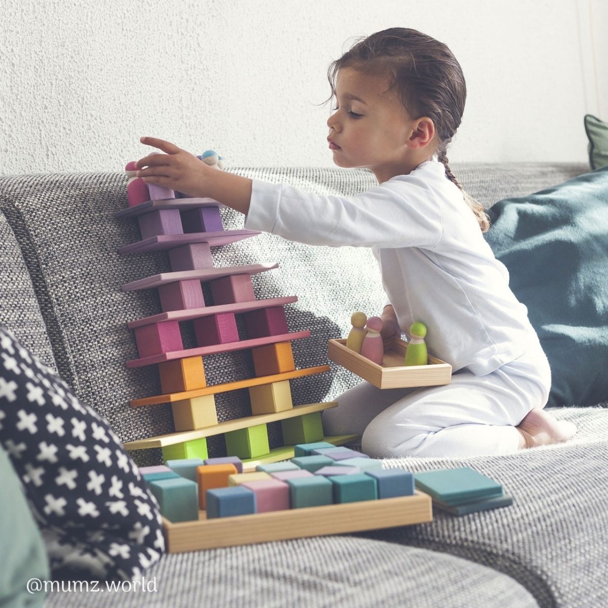 Grimm's 36 Building Blocks - Pastel Mosaic - Restock Due 1st September | | Grimm's Spiel and Holz | Little Acorn to Mighty Oaks