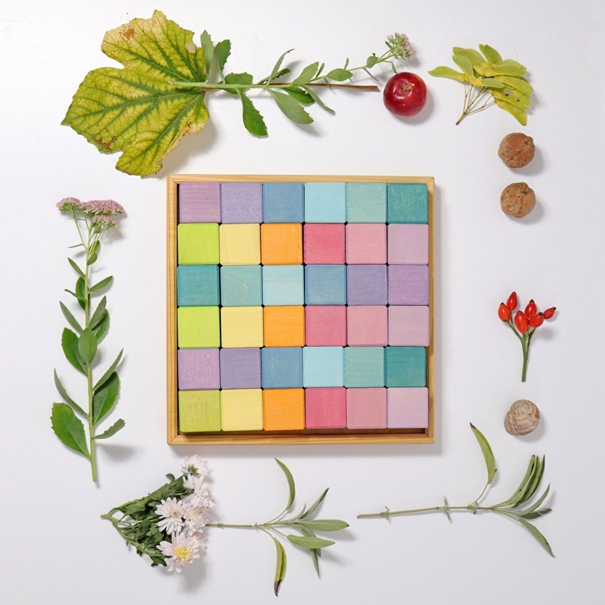 Grimm's 36 Building Blocks - Pastel Mosaic | | Grimm's Spiel and Holz | Little Acorn to Mighty Oaks