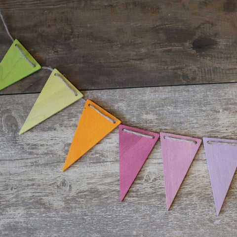 Grimm's Wooden Pastel Bunting