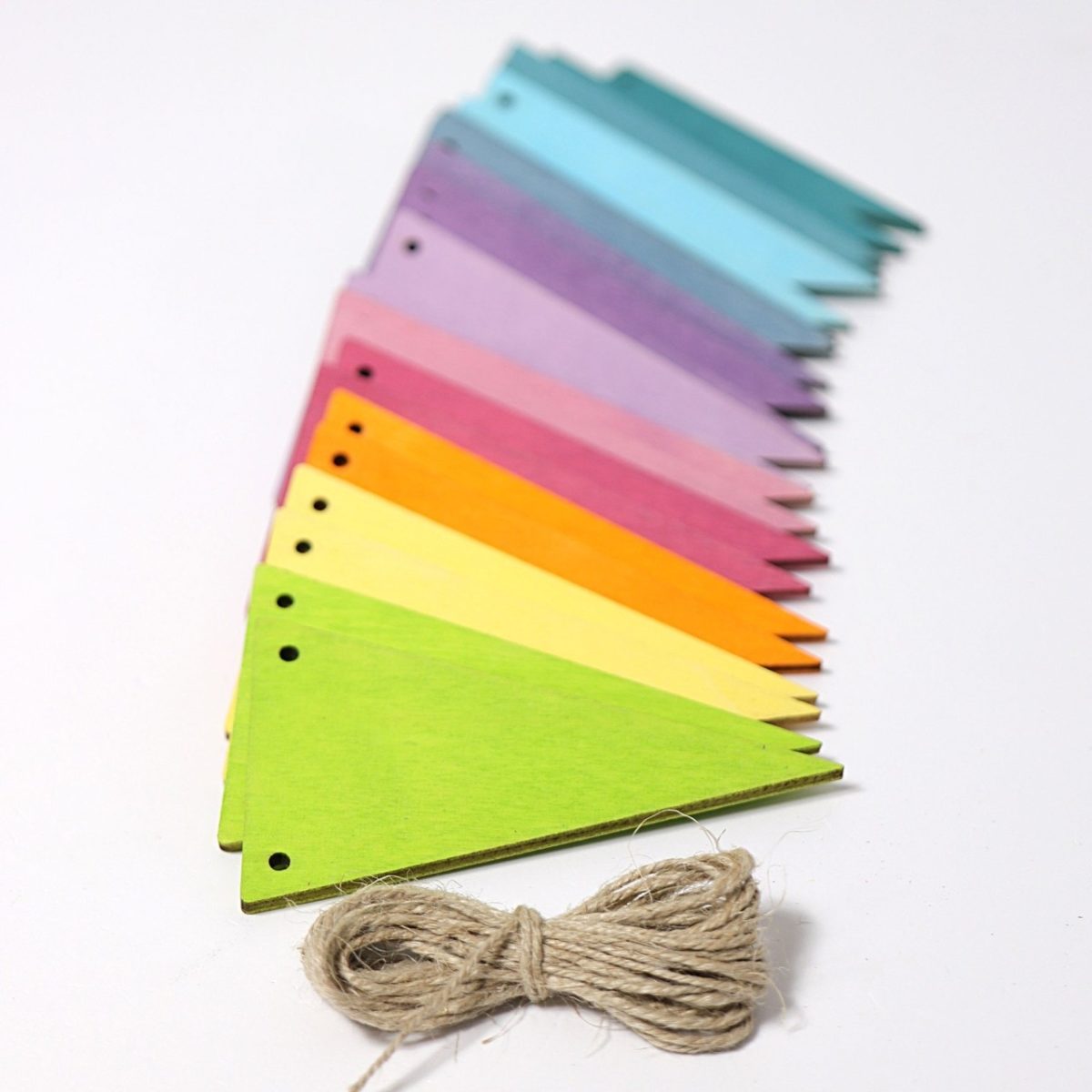 Grimm's Wooden Pastel Bunting | | Grimm's Spiel and Holz | Little Acorn to Mighty Oaks