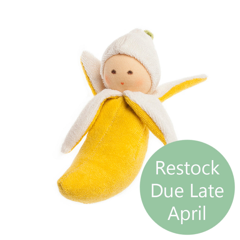Nanchen Organic Fruit & Vege Doll - Banana - 18cm | | Nanchen | Little Acorn to Mighty Oaks