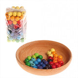 Grimm's 12mm Wooden Rainbow Beads - 120 pack | | Grimm's Spiel and Holz | Little Acorn to Mighty Oaks