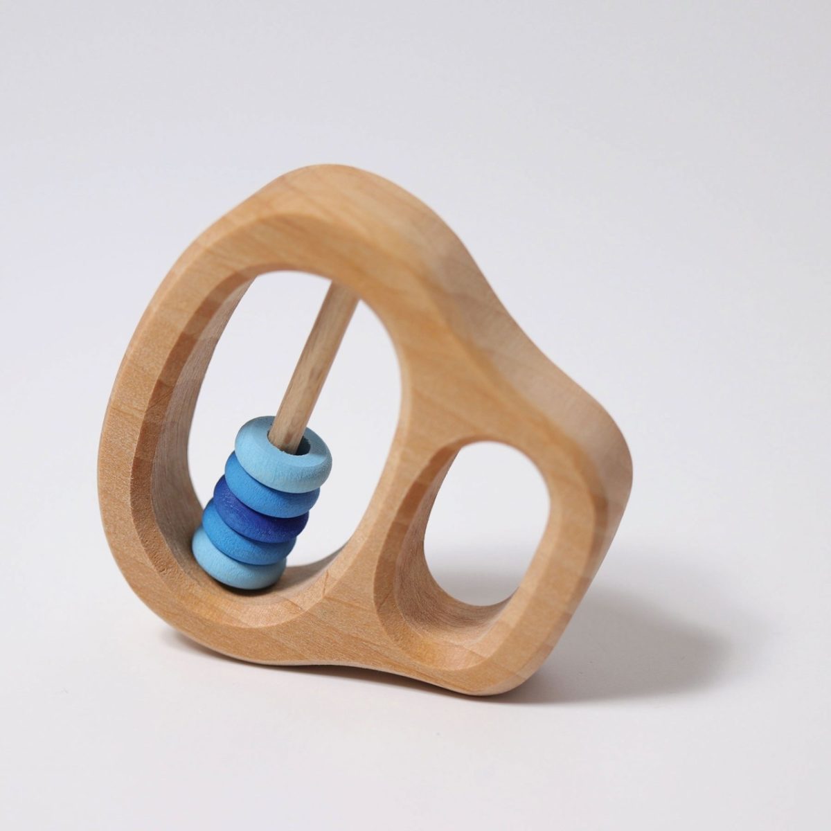 Grimm's Klipp Klapp Blue Rattle | | Grimm's Spiel and Holz | Little Acorn to Mighty Oaks