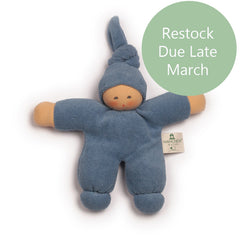 Nanchen Organic Waldorf Doll - Pimpel - Blue - 17cm