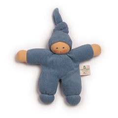 Nanchen Organic Waldorf Doll - Pimpel - Blue - 17cm