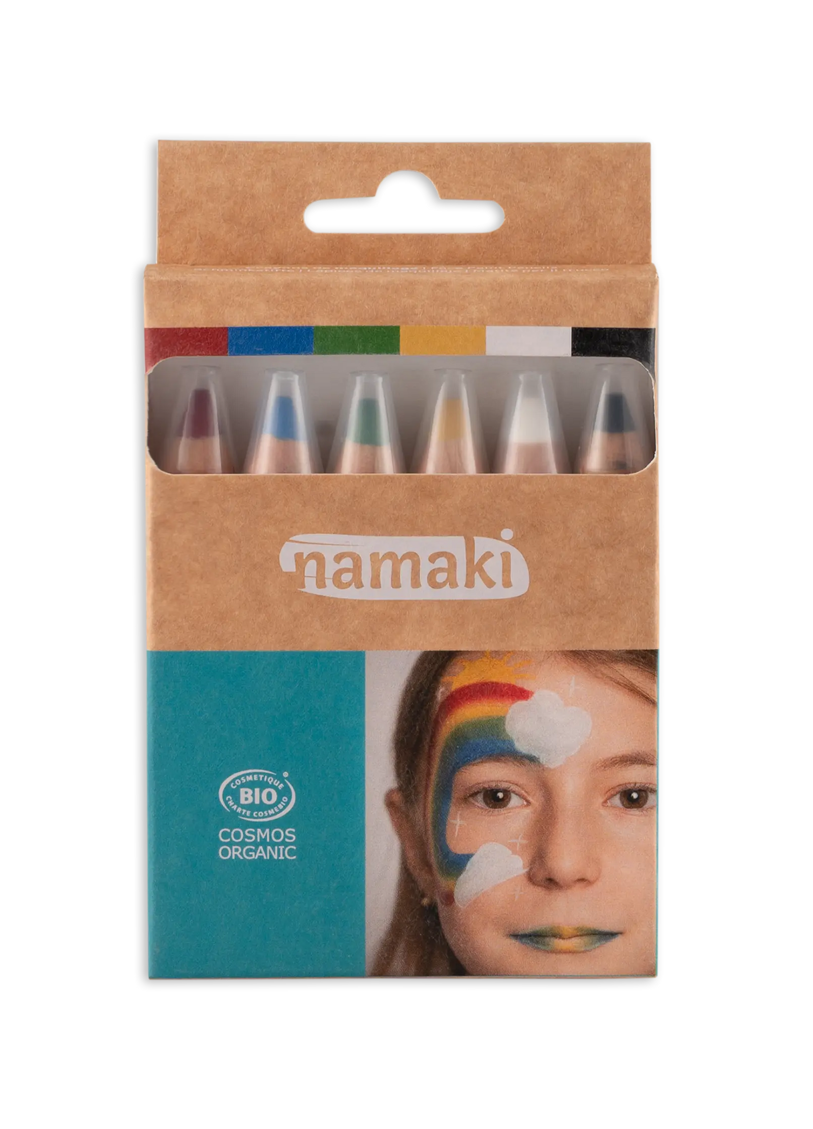 Namaki Organic Face Painting Pencils Jumbo - 6 colours - Rainbow | | Namaki | Little Acorn to Mighty Oaks
