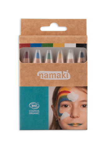 Namaki Face Painting Pencils Jumbo - 6 colours - Rainbow