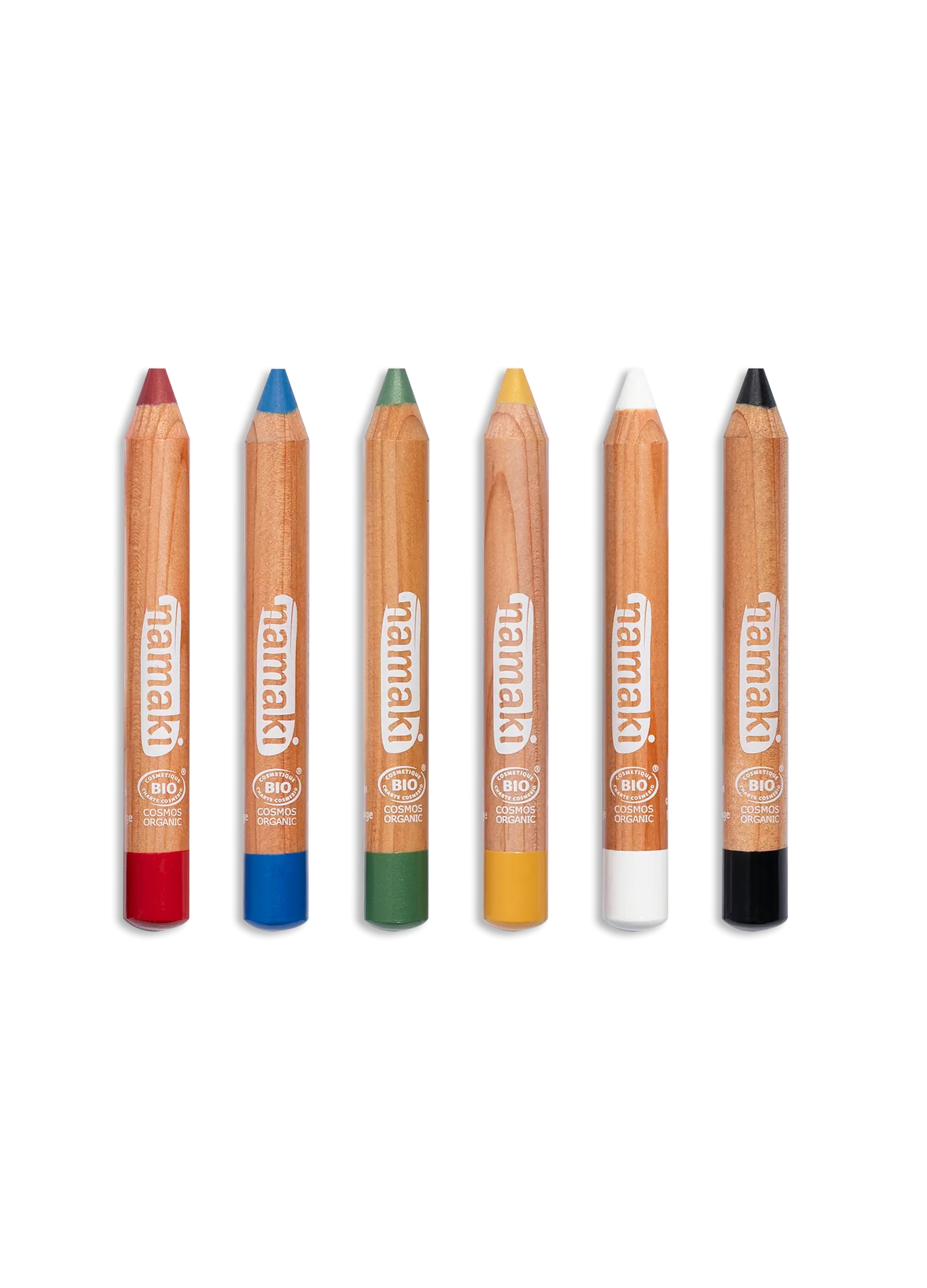 Namaki Organic Face Painting Pencils Jumbo - 6 colours - Rainbow | | Namaki | Little Acorn to Mighty Oaks