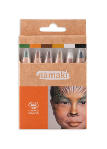 Namaki Face Painting Pencils Jumbo - 6 colours - Wildlife