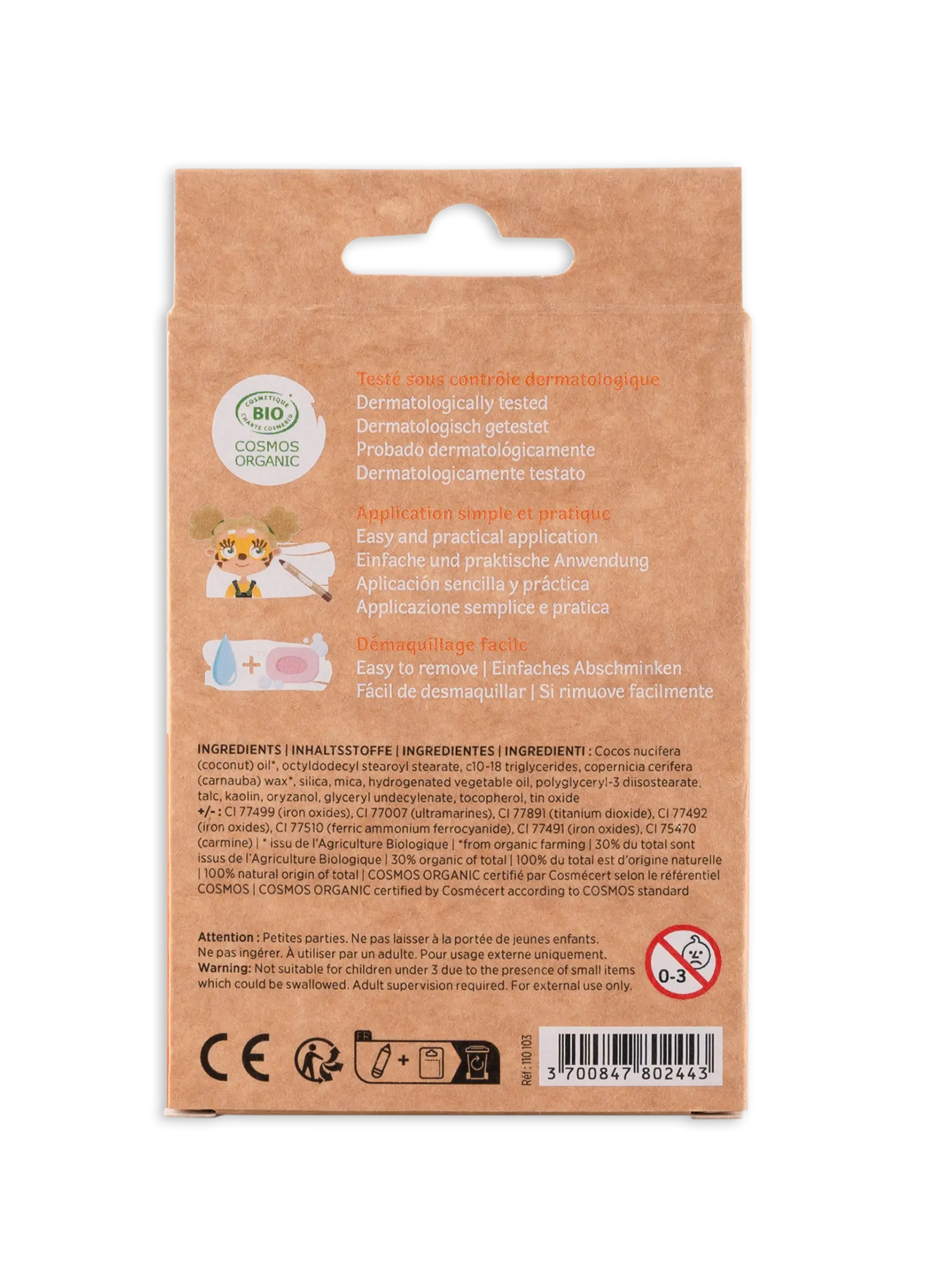 Namaki Organic Face Painting Pencils Jumbo - 6 colours - Wildlife | | Namaki | Little Acorn to Mighty Oaks