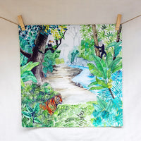 Wonderie - Deep in the Jungle Organic Cotton Play Cloth - 1m x 1m | | Wonderie Organic Play Cloths | Little Acorn to Mighty Oaks