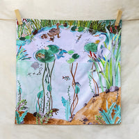 Wonderie - Down by the Pond Organic Cotton Play Cloth - 1m x 1m | | Wonderie Organic Play Cloths | Little Acorn to Mighty Oaks